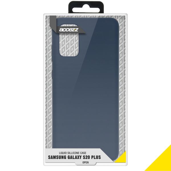 Accezz Liquid Silicone Backcover Samsung Galaxy S20 Plus - Blauw / Blau / Blue