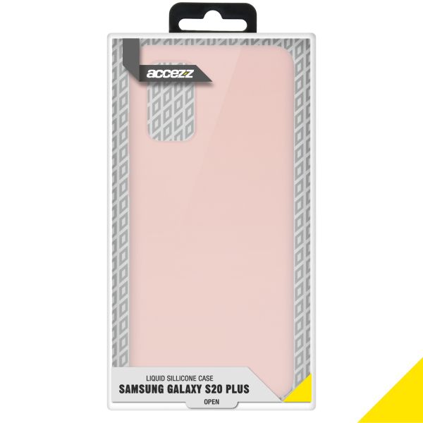 Accezz Liquid Silicone Backcover Samsung Galaxy S20 Plus - Roze / Rosa / Pink