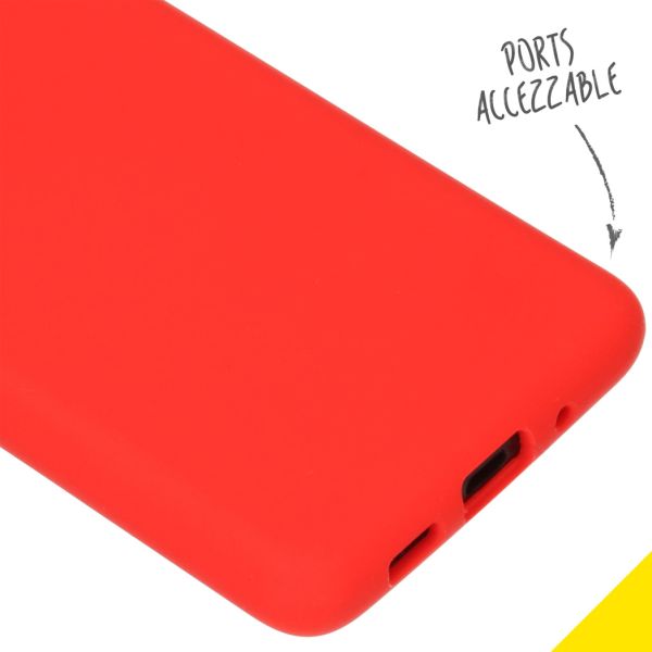 Accezz Liquid Silicone Backcover Samsung Galaxy S20 Plus - Rood / Rot / Red