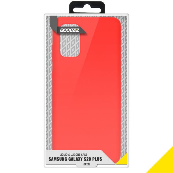 Accezz Liquid Silicone Backcover Samsung Galaxy S20 Plus - Rood / Rot / Red