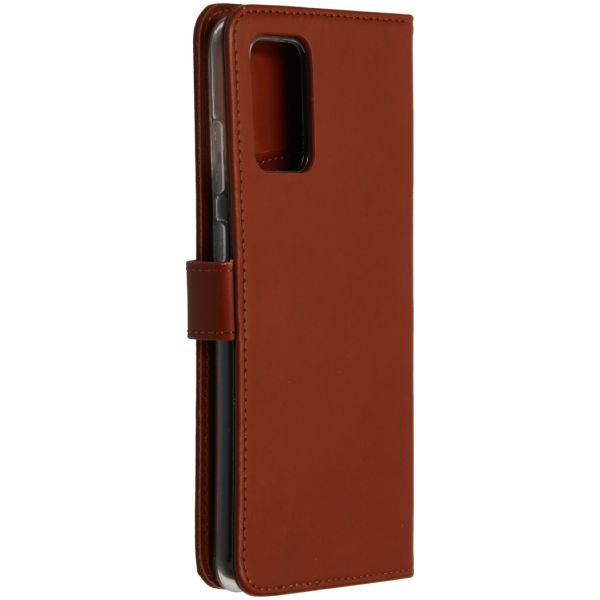 Selencia Echt Lederen Bookcase Samsung Galaxy S20 Plus - Lichtbruin / Hellbraun  / Light Brown