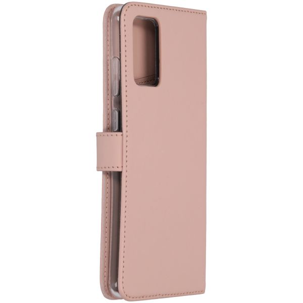 Selencia Echt Lederen Bookcase Samsung Galaxy S20 Plus - Roze / Rosa / Pink