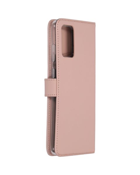 Selencia Echt Lederen Bookcase Samsung Galaxy S20 Plus - Roze / Rosa / Pink