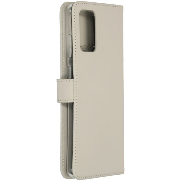 Selencia Echt Lederen Booktype Samsung Galaxy S20 Plus - Lichtgrijs / Hellgrau    / Light Gray