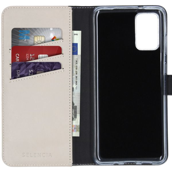 Selencia Echt Lederen Booktype Samsung Galaxy S20 Plus - Lichtgrijs / Hellgrau    / Light Gray