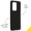 Accezz Liquid Silicone Backcover Samsung Galaxy S20 Ultra - Zwart / Schwarz / Black
