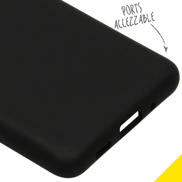 Accezz Liquid Silicone Backcover Samsung Galaxy S20 Ultra - Zwart / Schwarz / Black