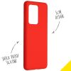 Accezz Liquid Silicone Backcover Samsung Galaxy S20 Ultra - Rood / Rot / Red