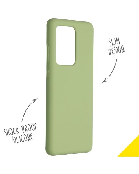 Accezz Liquid Silicone Backcover Samsung Galaxy S20 Ultra - Groen / Grün  / Green