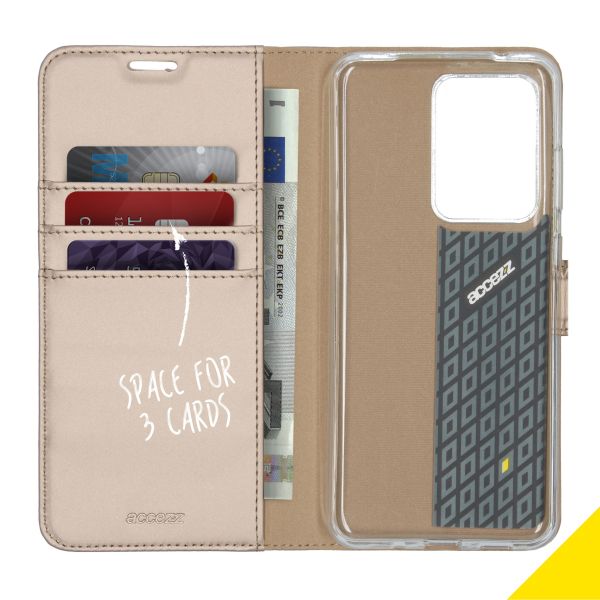 Accezz Wallet Softcase Bookcase Samsung Galaxy S20 Ultra - Goud / Gold