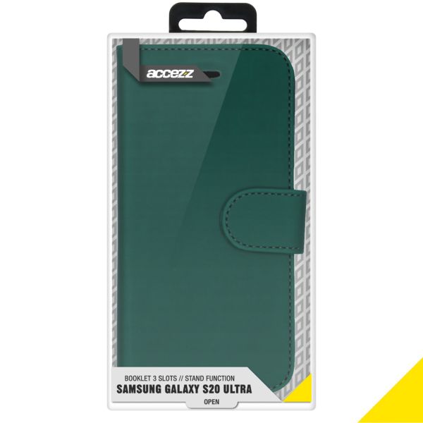 Accezz Wallet Softcase Bookcase Samsung Galaxy S20 Ultra - Groen / Grün  / Green