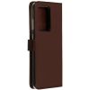 Selencia Echt Lederen Bookcase Samsung Galaxy S20 Ultra - Bruin / Braun  / Brown