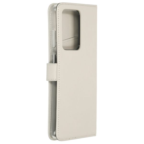 Selencia Echt Lederen Bookcase Samsung Galaxy S20 Ultra - Lichtgrijs / Hellgrau    / Light Gray