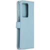 Selencia Echt Lederen Bookcase Samsung Galaxy S20 Ultra - Lichtblauw / Hellblau / Light Blue