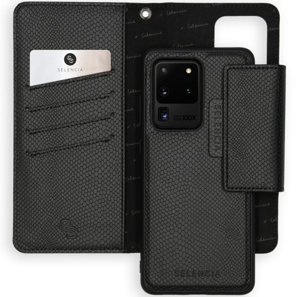 Selencia 2-in-1 Uitneembare Slang Bookcase Galaxy S20 Ultra - Zwart / Schwarz / Black