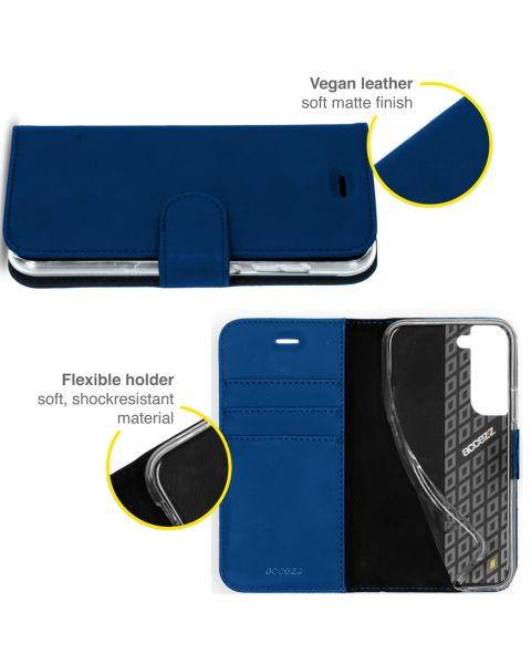 Accezz Wallet Softcase Bookcase Samsung Galaxy S21 FE - Donkerblauw / Dunkelblau  / Dark blue