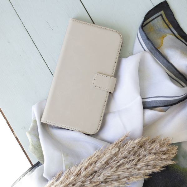 Selencia Echt Lederen Bookcase Samsung Galaxy S21 - Lichtgrijs / Hellgrau    / Light Gray