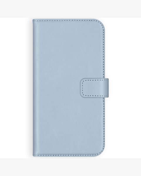 Selencia Echt Lederen Bookcase Samsung Galaxy S21 Plus - Lichtblauw / Hellblau / Light Blue