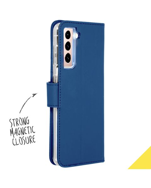 Accezz Wallet Softcase Bookcase Galaxy S21 Plus - Donkerblauw / Dunkelblau  / Dark blue