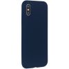 Accezz Liquid Silicone Backcover iPhone Xs / X - Blauw / Blau / Blue