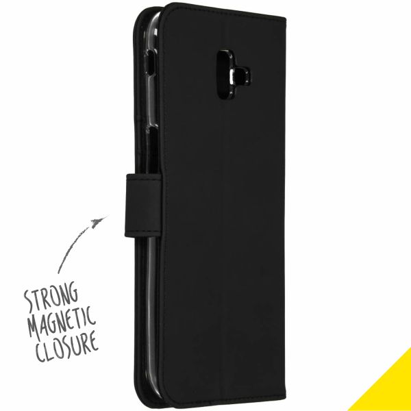Wallet Softcase Booktype Samsung Galaxy J6 Plus - Zwart / Black