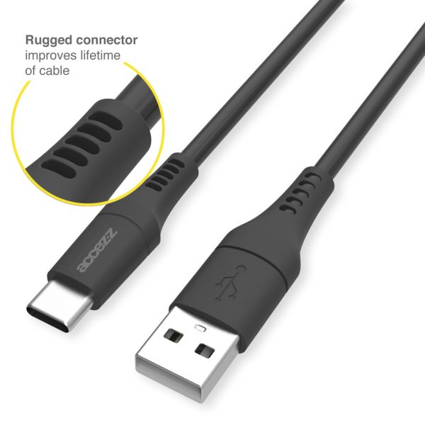 Accezz USB-C naar USB kabel - 1 meter - Zwart / Schwarz / Black