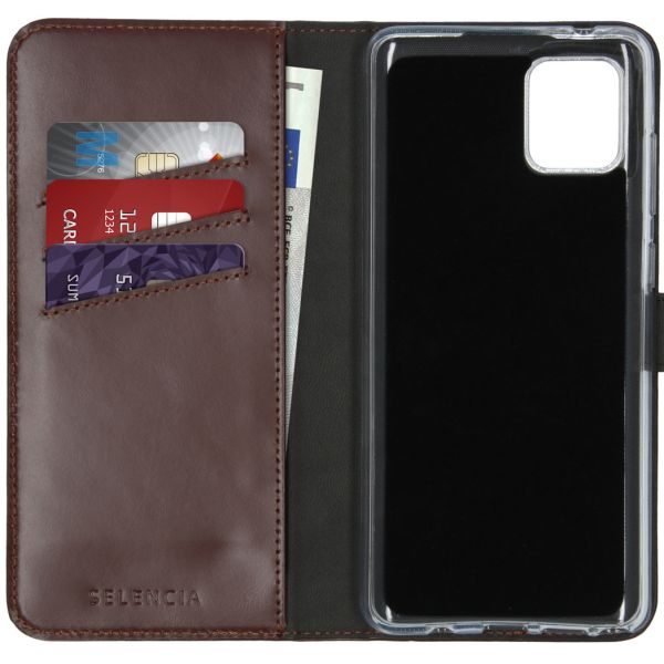 Echt Lederen Booktype Samsung Galaxy Note 10 Lite - Bruin / Brown