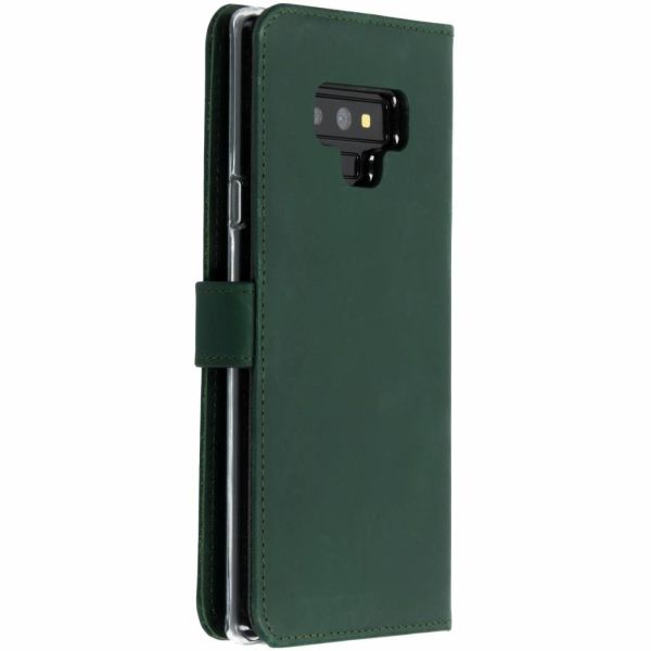Echt Lederen Booktype Samsung Galaxy Note 9 - Groen / Green