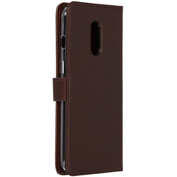 Echt Lederen Booktype OnePlus 7 - Bruin - Bruin / Brown