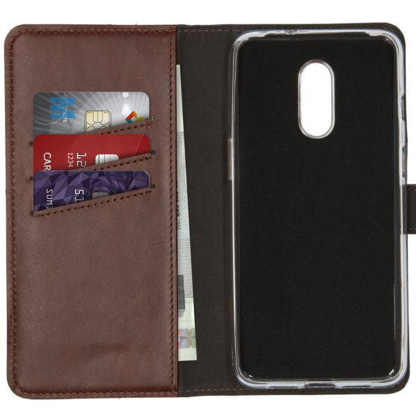 Echt Lederen Booktype OnePlus 7 - Bruin - Bruin / Brown