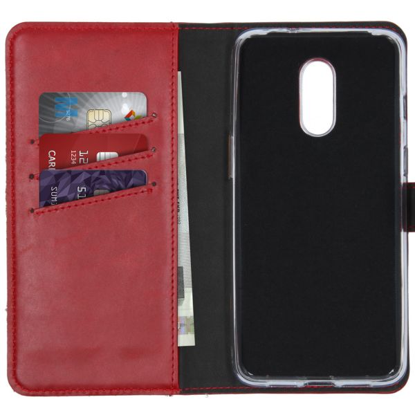 Echt Lederen Booktype OnePlus 7 - Rood - Rood / Red