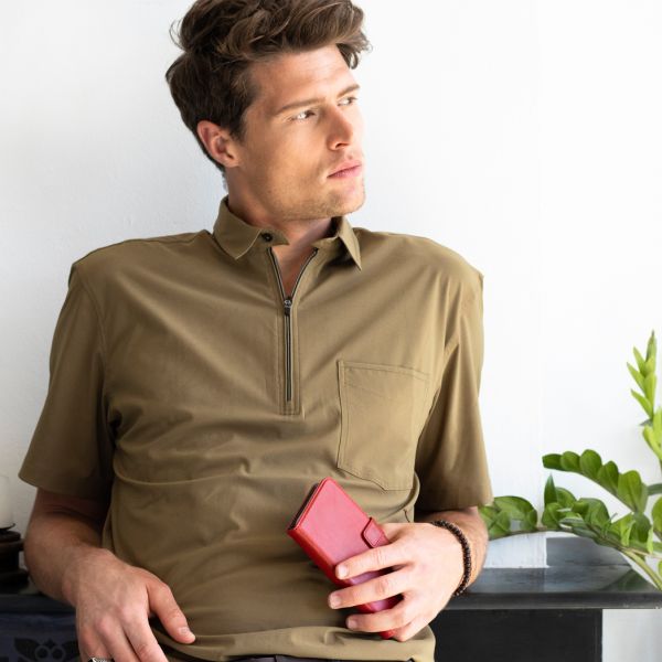 Echt Lederen Booktype OnePlus 7 - Rood - Rood / Red