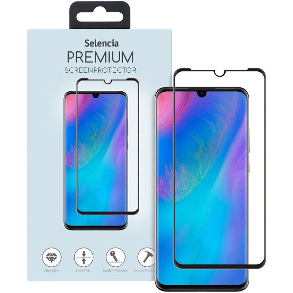 Selencia Gehard Glas Premium Screenprotector Huawei P30 Pro - Zwart / Schwarz / Black