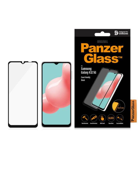 PanzerGlass Case Friendly Screenprotector Samsung Galaxy A32 (5G) -Zwart / Schwarz / Black