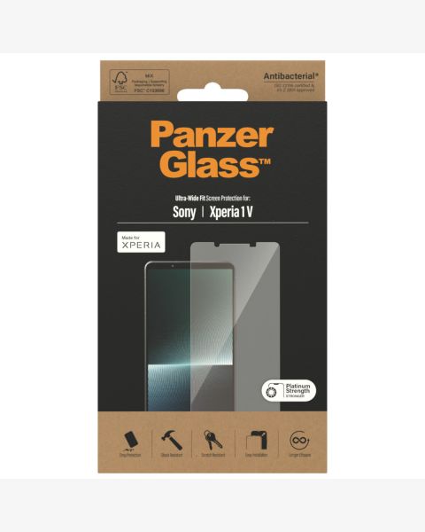 PanzerGlass Ultra-Wide Fit Anti-Bacterial Screenprotector Sony Xperia 1 V