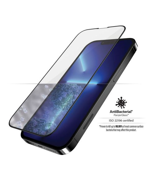 PanzerGlass Anti-Bacterial Case Friendly Screenprotector iPhone 13 Pro Max - Zwart / Schwarz / Black