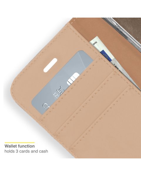 Accezz Wallet Softcase Bookcase iPhone 13 Pro - Goud / Gold