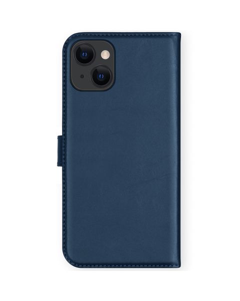 Selencia Echt Lederen Bookcase iPhone 13 Mini - Blauw / Blau / Blue