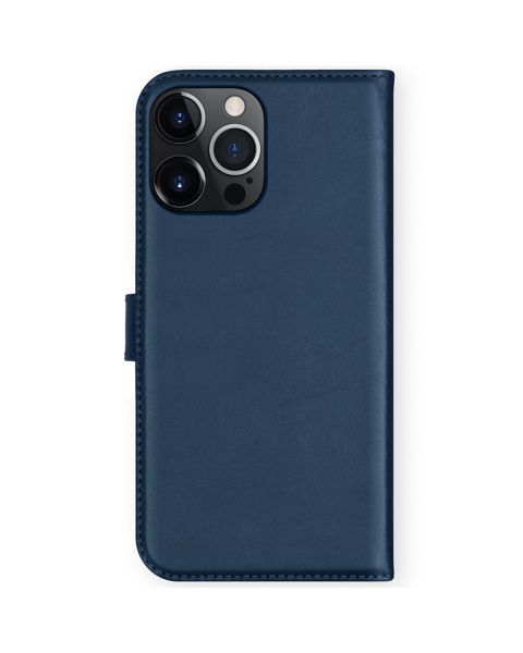 Selencia Echt Lederen Bookcase iPhone 13 Pro - Blauw / Blau / Blue
