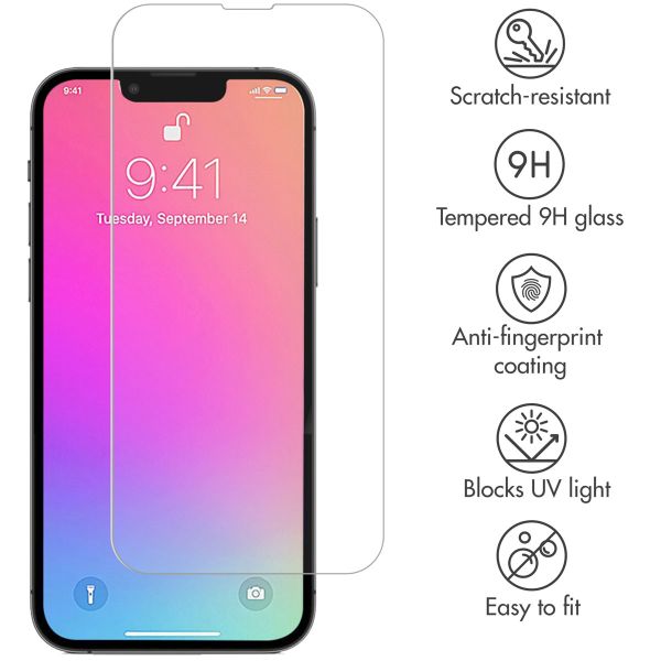 Selencia Gehard Glas Screenprotector iPhone 13 / 13 Pro / 14