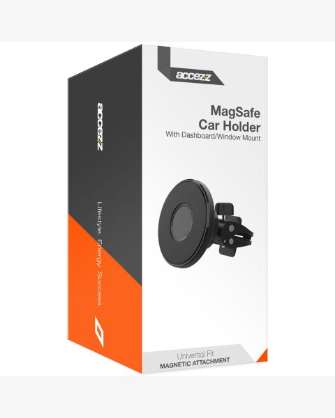 Accezz Telefoonhouder auto - MagSafe - Ventilatierooster - Magnetisch - Zwart / Schwarz / Black