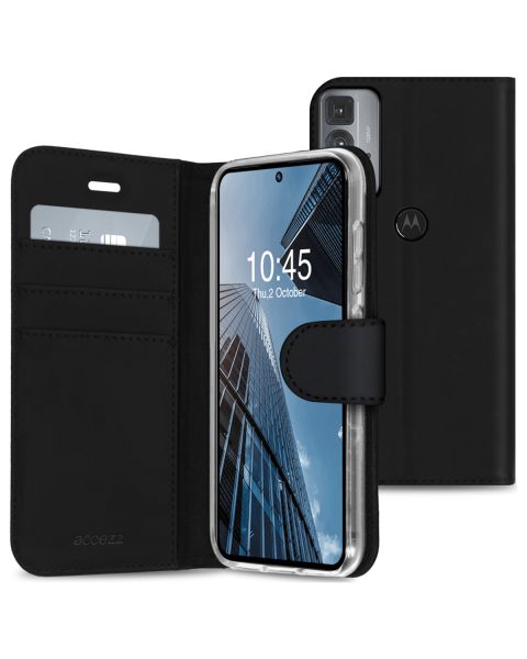 Accezz Wallet Softcase Bookcase Motorola Edge 20 Pro - Zwart / Schwarz / Black