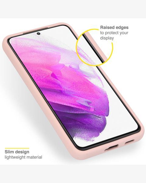 Accezz Liquid Silicone Backcover Samsung Galaxy S22 Plus - Roze / Rosa / Pink