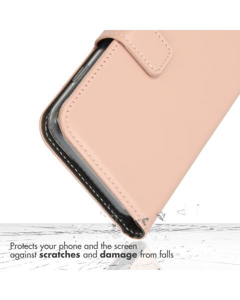 Selencia Echt Lederen Bookcase Samsung Galaxy A13 (5G) / A04s - Dusty Pink