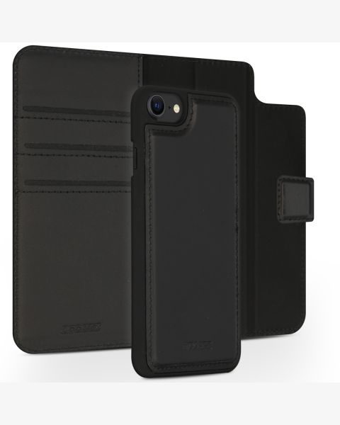 Accezz Premium Leather 2 in 1 Wallet Bookcase iPhone SE (2022 / 2020) / 8 / 7 / 6(s) - Zwart / Schwarz / Black