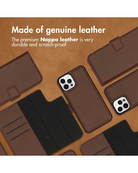 Accezz Premium Leather 2 in 1 Wallet Bookcase iPhone 12 (Pro) - Bruin / Braun  / Brown