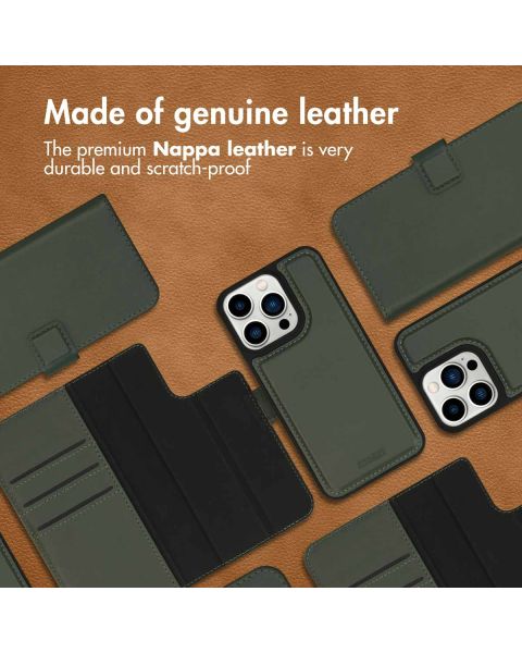 Accezz Premium Leather 2 in 1 Wallet Bookcase iPhone 13 Pro - Groen / Grün  / Green