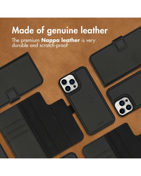 Accezz Premium Leather 2 in 1 Wallet Bookcase iPhone 13 Pro Max - Zwart / Schwarz / Black