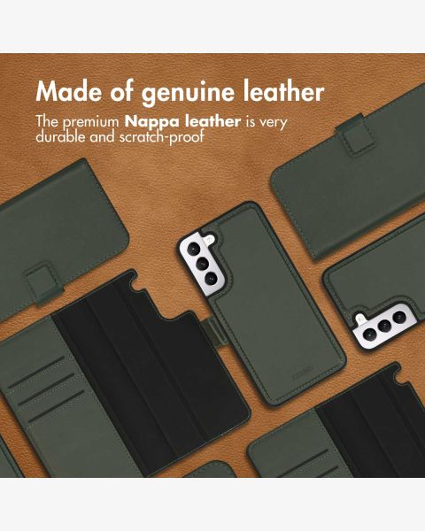 Accezz Premium Leather 2 in 1 Wallet Bookcase Samsung Galaxy S21 - Groen / Grün  / Green