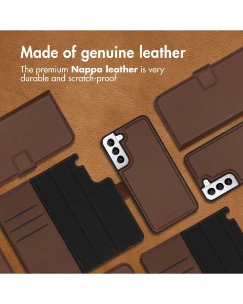 Accezz Premium Leather 2 in 1 Wallet Bookcase Samsung Galaxy S22 Plus - Bruin / Braun  / Brown
